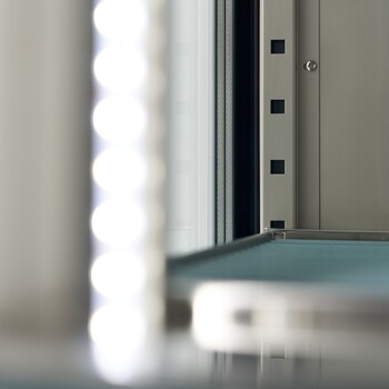 Preview: Maxima Gefrierschrank · 1200 l · 6 Einstellbare Regale (2/1 GN) · Rostfreier Stahl · mit Glastür · 09400018