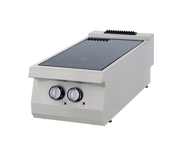 Preview: Maxima Heavy Duty Kochfeld · 2 Brenner · Infrarot · Doppeleinheit · 70 cm Tief · Elektrisch