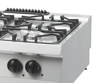 Preview: Maxima Heavy Duty Kochfeld · 4 Brenner · Doppeleinheit · 70 cm Tief · 27 kW · Gas · 09396118