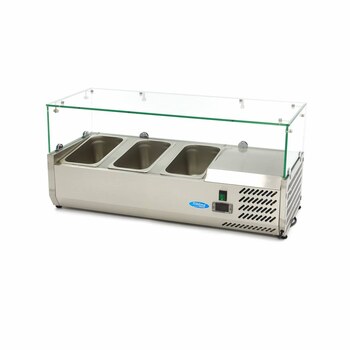 Preview: Maxima Aufsatzkühlvitrine · 95 cm · Passt 3 x 1/3 GN · 09400317