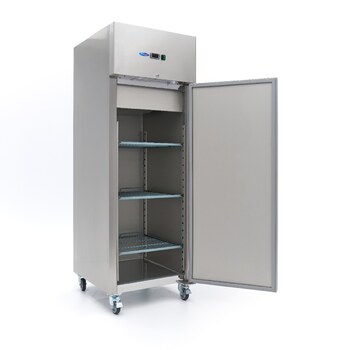 Preview: Maxima Kühlschrank · 600 l · 3 Einstellbare Regale (2/1 GN) · Rostfreier Stahl · auf Rädern · 09400003