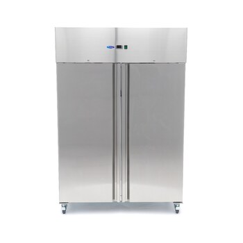 Preview: Maxima Kühlschrank · 1200 l · 6 Einstellbare Regale (2/1 GN) · Edelstahl · auf Rädern · 09400012