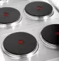Preview: Elektroherd 650Line E65C60B 6 Kochfelder Edelstahl Gusseisen 2,6kW