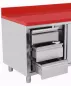 Preview: Polyethylen-Arbeitsschrank 2000x700x850mm mit Schiebetüren und 3 Schubladen links