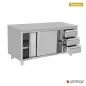 Preview: Arbeitsunterschrank 3 Schubladen ohne Aufkantung 1200x700x850mm
