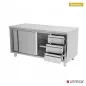 Preview: Arbeitsunterschrank 3 Schubladen ohne Aufkantung 1200x700x850mm