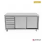 Preview: Arbeitsunterschrank 1800x600x850mm mit 3 Schubladen links, ohne Aufsatz