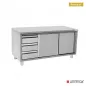 Preview: Arbeitsunterschrank 1800x600x850mm mit 3 Schubladen links, ohne Aufsatz