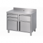 Preview: Edelstahl Arbeitstisch 1250x600x1150 für professionelle Arbeitsbereiche