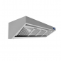 Preview: Edelstahl Wandhaube 2400 mm komplett mit Motor und 3000 m³/h Leistung