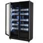 Preview: Kühlschrank 2 Glastüren Schwarz 758L | 1100x600x1980 mm