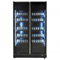 Preview: Kühlschrank 2 Glastüren Schwarz 758L | 1100x600x1980 mm