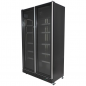 Preview: Kühlschrank 2 Glastüren Schwarz 758L | 1100x600x1980 mm