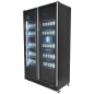 Preview: Kühlschrank 2 Glastüren Schwarz 758L | 1100x600x1980 mm