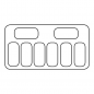 Preview: Speiseisvitrine Java Weiß 8x5 Liter 355 Liter 1184x727x1229 mm