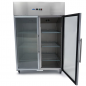 Preview: Gastro Gefrierschrank 1200 Liter mit Glastür aus Edelstahl