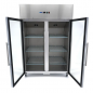 Preview: Gastro Gefrierschrank 1200 Liter mit Glastür aus Edelstahl