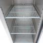Preview: Gastro Gefrierschrank 700 Liter mit Glastür aus Edelstahl
