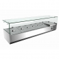 Preview: Kühlaufsatzvitrine mit Glasaufsatz | 6 x 1/3 GN | B1400 x T 395 x H435 mm Preview: Kühlaufsatzvitrine mit Glasaufsatz | 6 x 1/3 GN | B1400 x T 395 x H435 mm