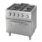 Preview: Robuster Herd 4 Brenner Doppelgerät 70cm tief 3,7kW Gas inklusive Ofen - Gastrohot