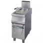 Preview: Premium Fritteuse 1 x 22L Einzelgerät 90cm tief mit Ablasshahn Gas - Professionelle Fritteuse für die Gastronomie