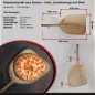 Preview: Pizzaschieber Holz | Rechteckig mit Stiel | 33 x 40 (B x T in cm)