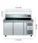 Preview: Pizzatisch mit Kühlaufsatz 2 Türen | 6 x GN 1/3 | B1510xT800xH860 Maße Preview: Pizzatisch mit Kühlaufsatz 2 Türen | 6 x GN 1/3 | B1510xT800xH860 Maße
