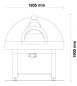Preview: Gas Pizzaofen Pavesi JOY 130GTW | Backfläche rotierend | 10 bis 12 Pizzen | B1805 x T1864 x H1900 mm