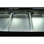 Preview: Salattheke (Dönertheke) | 3 x 1/1GN | B1120 x T850 x H1300 mm | Weiß-Schwarz