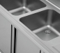 Preview: Spülenunterschrank 2 Becken links 180x70x85cm Gastronomie