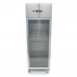 Preview: Gastro Gefrierschrank - 600 l - 3 Einstellbare Regale (2/1 GN) - Rostfreier Stahl - mit Glastür