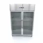 Preview: Gastro Gefrierschrank 1200 Liter mit Glastür aus Edelstahl