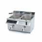 Preview: Fritteuse - 2 x 8L - 2 Körbe - mit Ablasshahn - Induktion