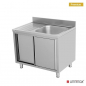 Preview: Spülenunterschrank 1 Schüssel rechts 120x70x85cm Gastronomie