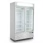 Preview: Tiefkühlschrank 2 Glastüren weiß | B 1220 x L 693 x H 2008 mm