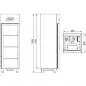 Preview: Mastro Edelstahl Tiefkühlschrank 400 Liter mit Glastür | -10°/-18°C