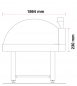 Preview: Holz Pizzaofen Pavesi JOY 140H | Backfläche statisch | 6 bis 8 Pizzen | B1805 x T1864 x H1900 mm