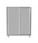 Preview: Geschirrschrank 1600x600x1800mm 2 Schiebetüren 3 Schiebeböden