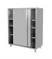 Preview: Geschirrschrank 1600x600x1800mm 2 Schiebetüren 3 Schiebeböden