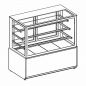 Preview: Wärmevitrine | Weiß-Schwarz | 1000x750x1300 mm