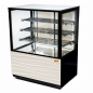 Preview: Wärmevitrine Weiß-Schwarz 1000x750x1300