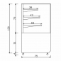 Preview: Wärmevitrine | Weiß-Schwarz | 1500x750x1300 mm