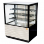 Preview: Wärmevitrine Weiß-Schwarz 1500x750x1300