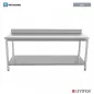 Preview: Arbeitstisch 700 mit Seitenwand 600x700xH850mm Edelstahl