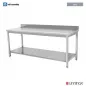 Preview: Arbeitstisch 700 mit Seitenwand 600x700xH850mm Edelstahl