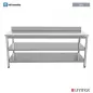 Preview: Arbeitstisch 1500x700x850 mm mit Aufsatz und Doppelboden ECO
