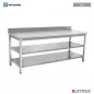 Preview: Arbeitstisch 2000x700x850 mm mit Doppelboden und Aufsatz ECO