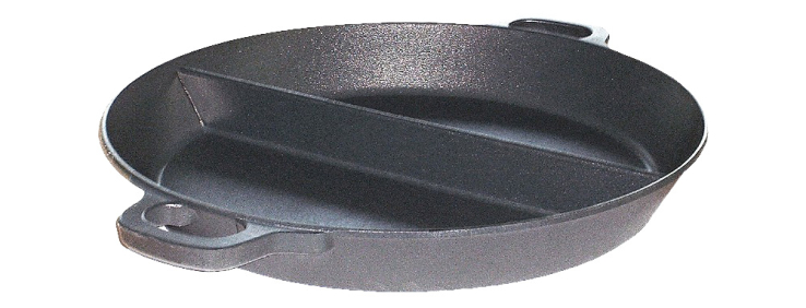 Grote pan Ø 650 mm met 2-deling