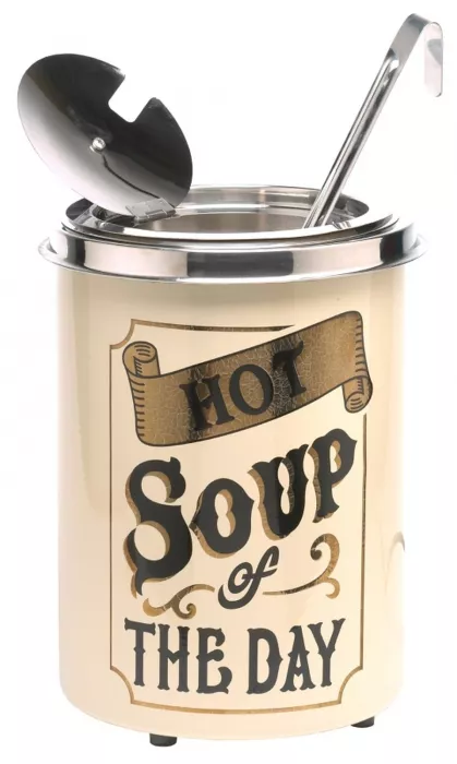Hot-Pot Suppentopf | Beige mit Echtgoldverzierungen
