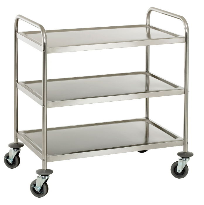 Serveertrolley en afruimwagen